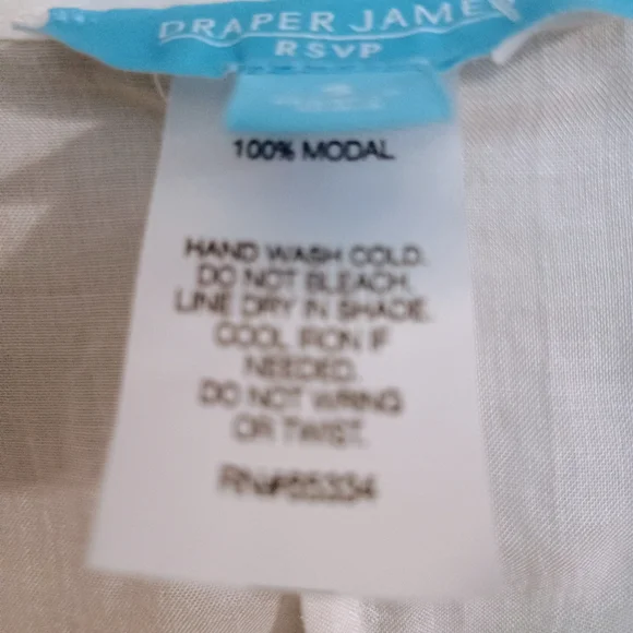 NWT Draper James RSVP White Pom Trim Cover-Up Kaftan Size Small - Picture 6 of 6